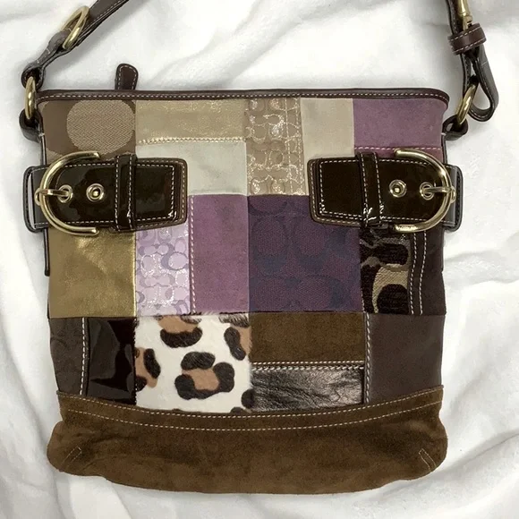 Coach Vintage Purple Patchwork
